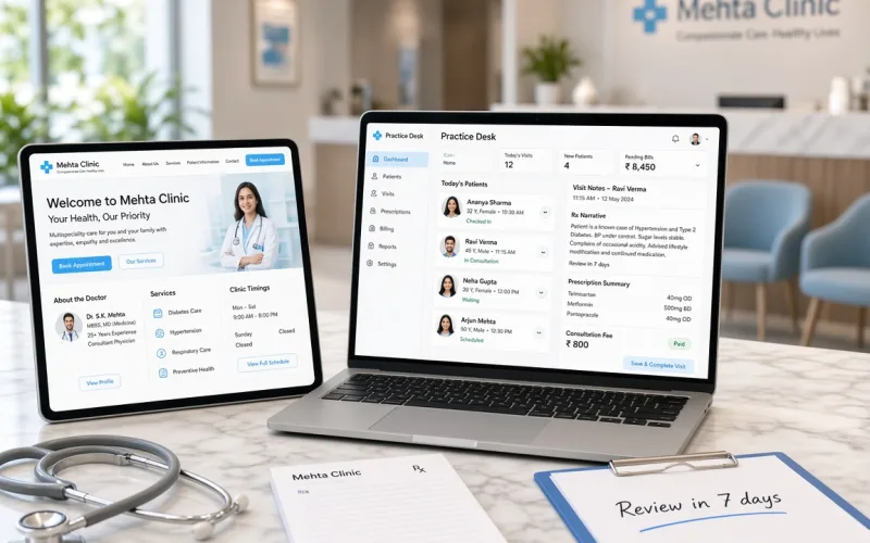 Clinic / Doctor Practice OS preview