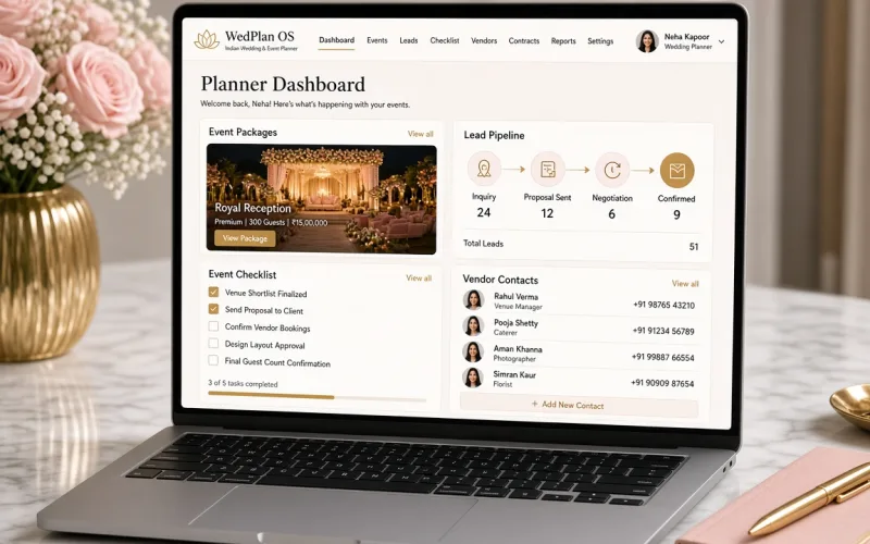 Event / Wedding Planner OS preview